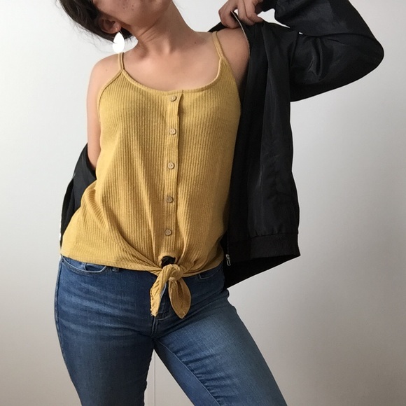 ❗️Two Left❗️NWT Mustard Tank Top - Picture 3 of 5